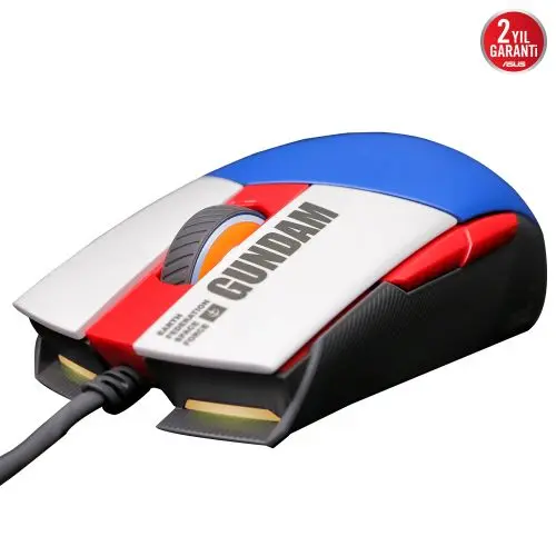 Asus ROG Strix Impact II Gundam Edition 6200 DPI 6 Tuş Optik RGB Kablolu Gaming (Oyuncu) Mouse