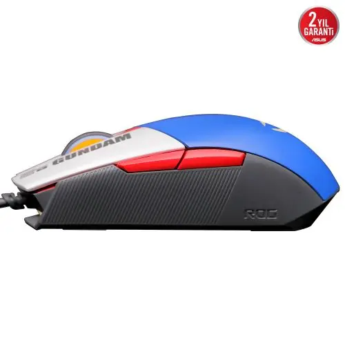 Asus ROG Strix Impact II Gundam Edition 6200 DPI 6 Tuş Optik RGB Kablolu Gaming (Oyuncu) Mouse