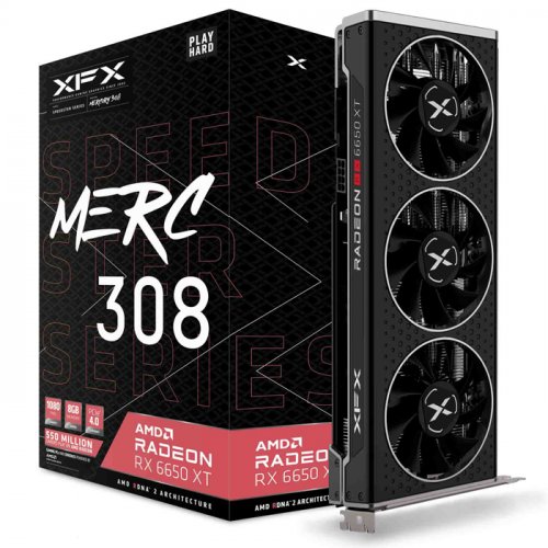 XFX Speedster MERC 308 AMD Radeon RX 6650 XT Black RX-665X8TBDY 8GB GDDR6 128Bit DX12 Gaming (Oyuncu) Ekran Kartı
