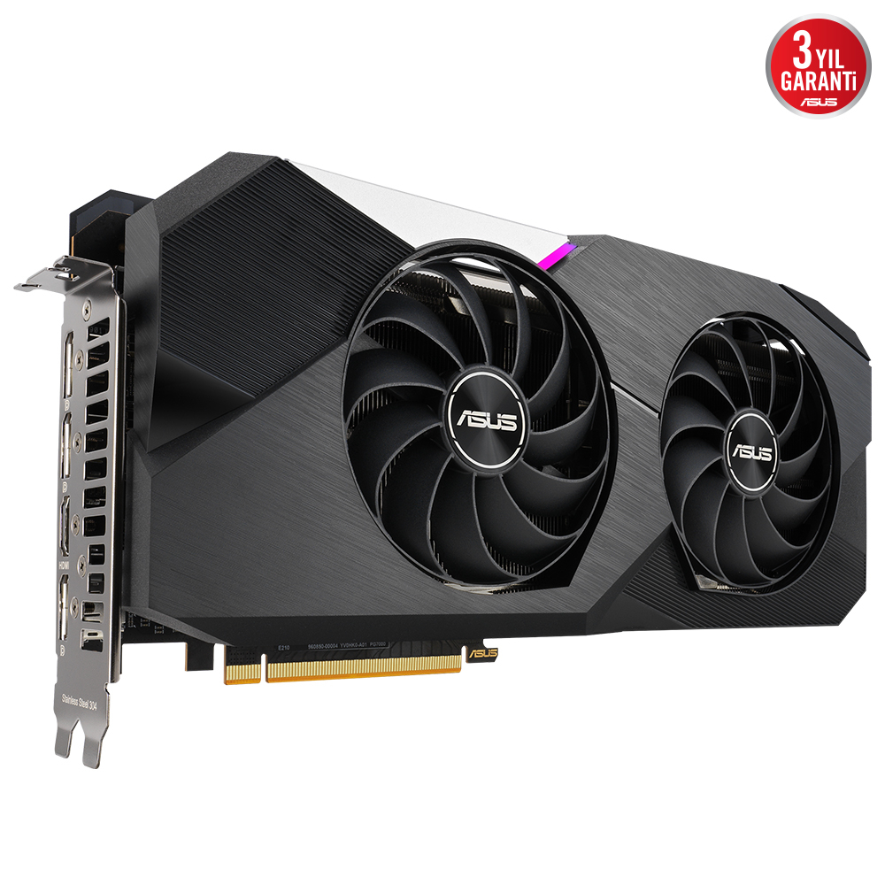 ASUS Dual Radeon RX 6750 XT OC DUAL-RX6750XT-O12G 12GB GDDR6 192Bit DX12 Gaming (Oyuncu) Ekran Kartı
