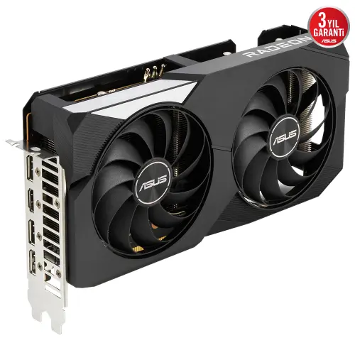 ASUS Dual Radeon RX 6650 XT OC DUAL-RX6650XT-O8G 8GB GDDR6 128Bit DX12 Gaming (Oyuncu) Ekran Kartı