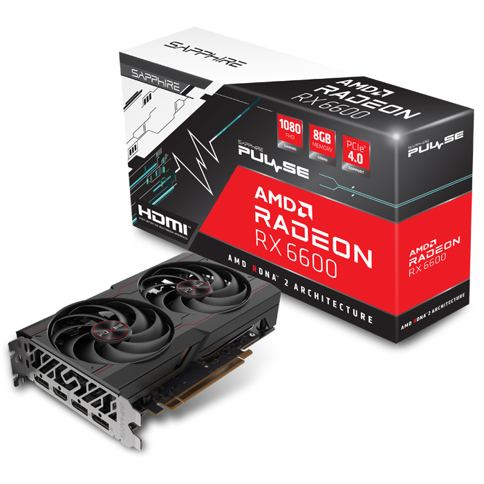 Sapphire Pulse AMD Radeon RX 6600 11310-01-20G 8GB GDDR6 128Bit DX12 Gaming (Oyuncu) Ekran Kartı