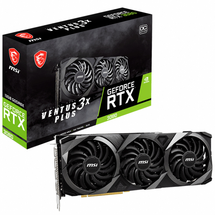 MSI GeForce RTX 3080 Ventus 3X Plus 12G OC LHR 12GB GDDR6X 384Bit DX12 Gaming (Oyuncu) Ekran Kartı