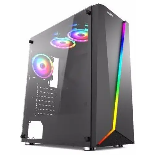 Vento VG09A 750W Temperli Cam 3x120mm RGB Fan USB 3.0 E-ATX Mid-Tower Gaming (Oyuncu) Kasa