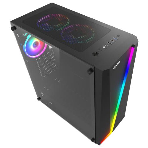 Vento VG09A 750W Temperli Cam 3x120mm RGB Fan USB 3.0 E-ATX Mid-Tower Gaming (Oyuncu) Kasa