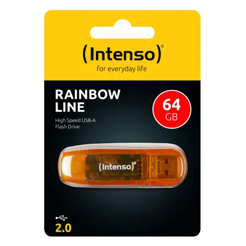 Intenso Rainbow Line 3502490 64GB USB 2.0 Flash Bellek