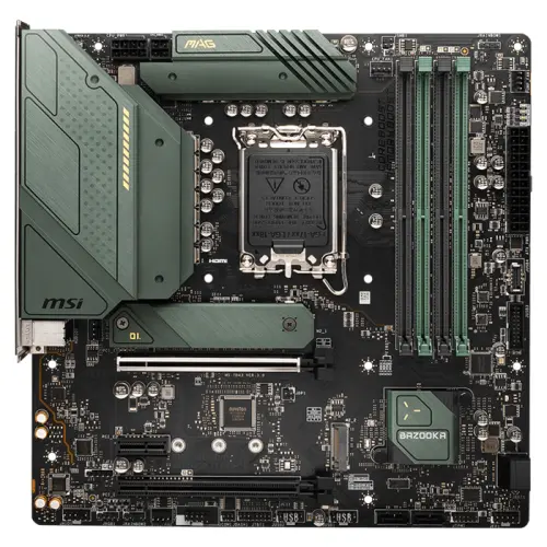 MSI MAG B660M Bazooka DDR4 Intel B660 Soket 1700 DDR4 4800(OC)MHz mATX Gaming (Oyuncu) Anakart