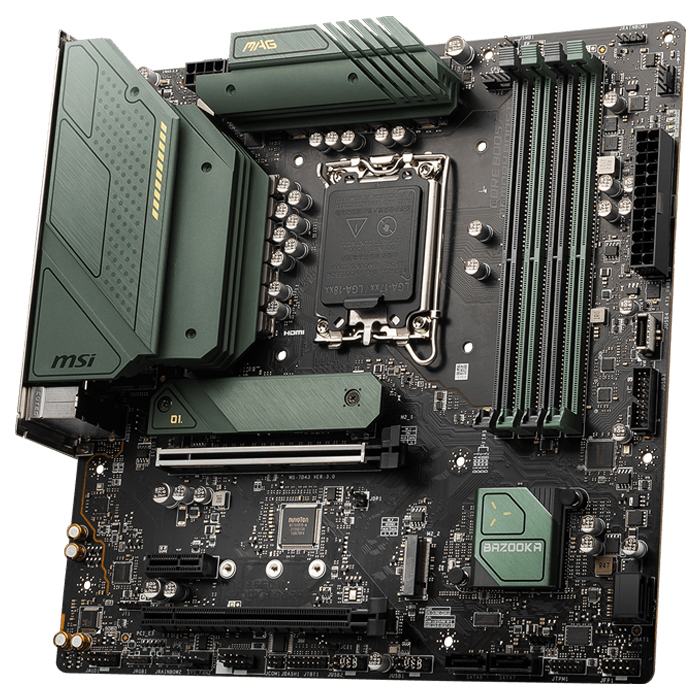MSI MAG B660M Bazooka DDR4 Intel B660 Soket 1700 DDR4 4800(OC)MHz mATX Gaming (Oyuncu) Anakart