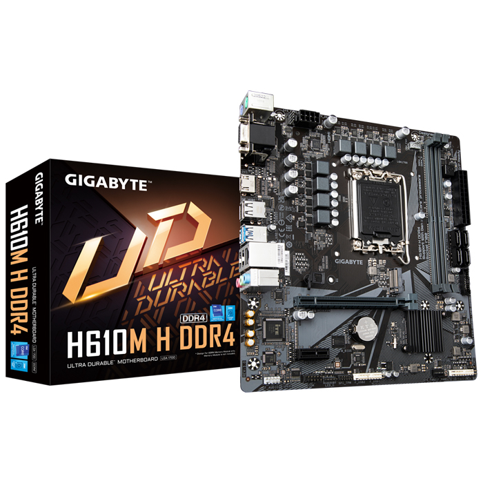 Gigabyte H610M H DDR4 Intel H610 Soket 1700 DDR4 3200MHz mATX Gaming (Oyuncu) Anakart