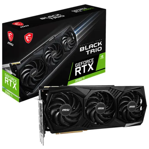 MSI GeForce RTX 3090 Ti BLACK TRIO 24G 24GB GDDR6X 384Bit DX12 Gaming (Oyuncu) Ekran Kartı