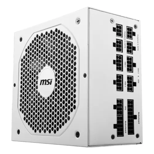 MSI MPG A750GF White 750W 80 Plus Gold 140mm Full Modüler Gaming (Oyuncu) Power Supply