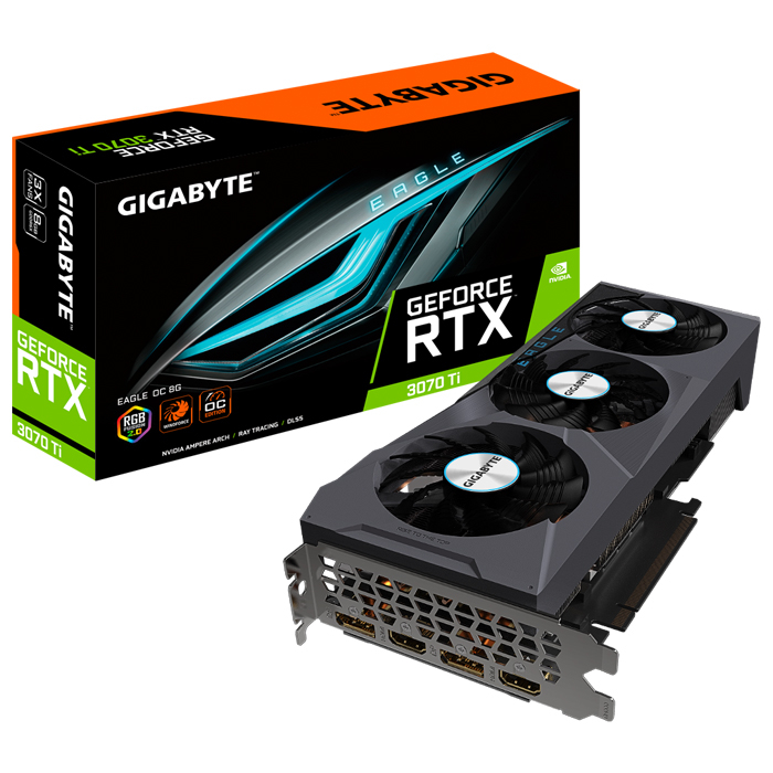Gigabyte GeForce RTX 3070 Ti Eagle OC 8G GV-N307TEAGLE OC-8GD 8GB GDDR6X 256Bit DX12 Gaming (Oyuncu) Ekran Kartı