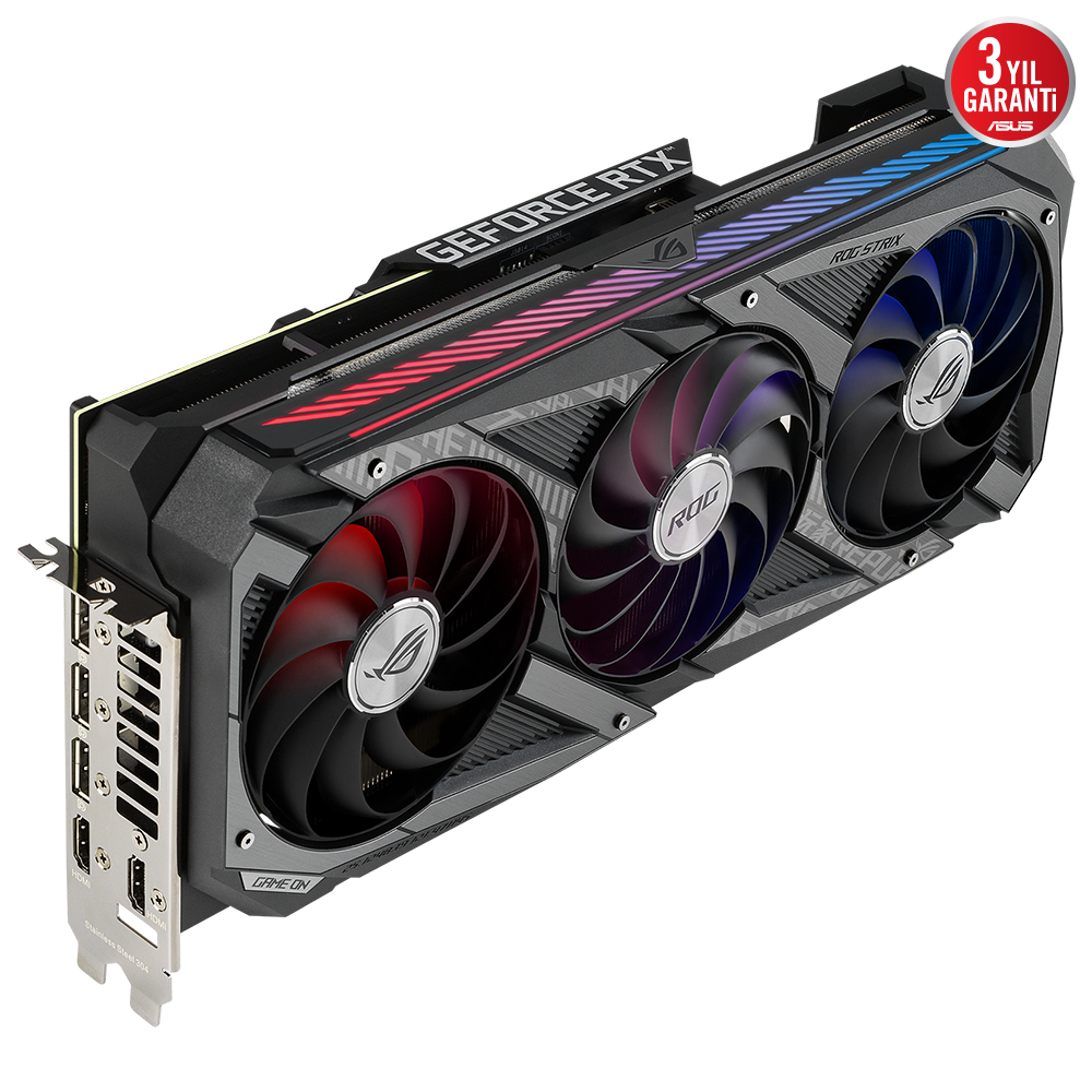 Asus ROG Strix GeForce RTX 3080 OC ROG-STRIX-RTX3080-O12G-GAMING 12GB GDDR6X 384Bit DX12 Gaming (Oyuncu) Ekran Kartı