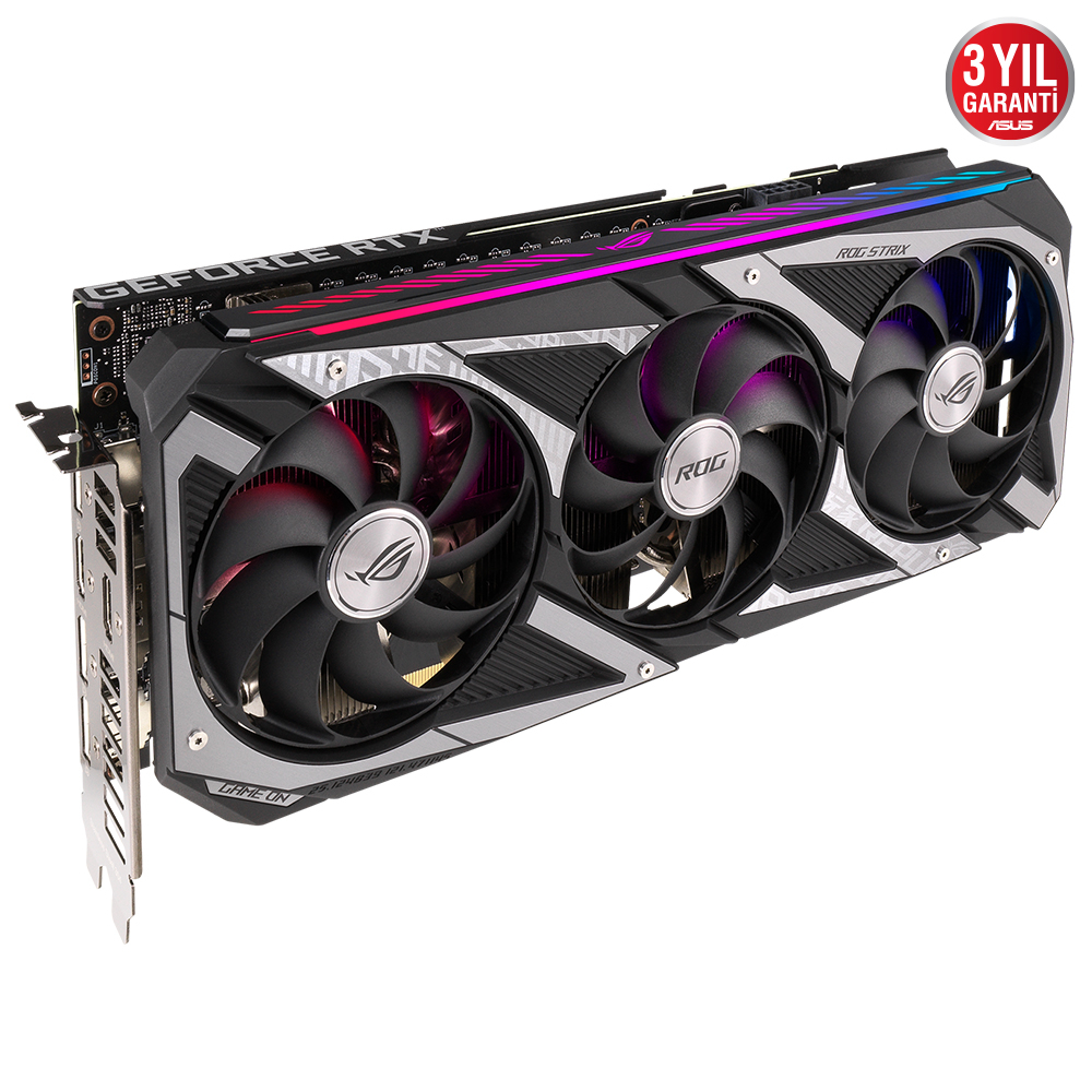 Asus ROG Strix GeForce RTX 3060 V2 OC ROG-STRIX-RTX3060-O12G-V2-GAMING 12GB GDDR6 192Bit DX12 Gaming (Oyuncu) Ekran Kartı