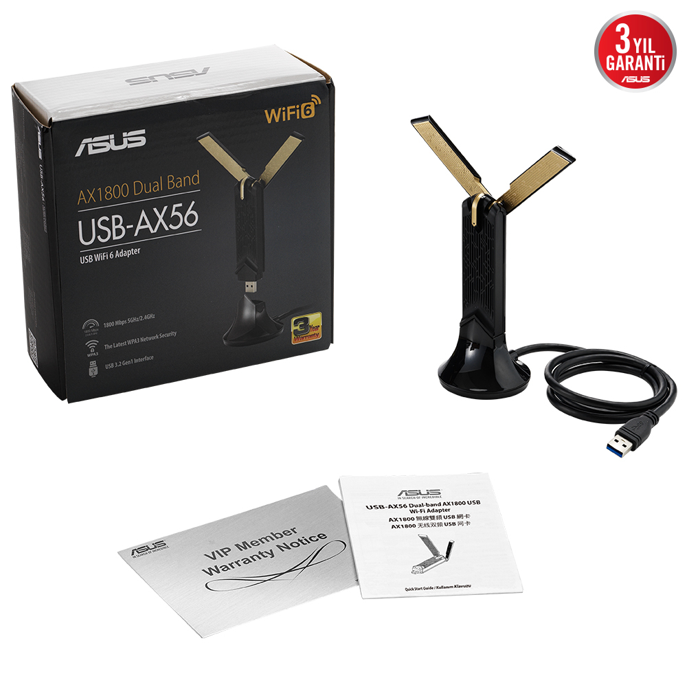 ASUS USB-AX56 574/1201Mbps USB Adaptör