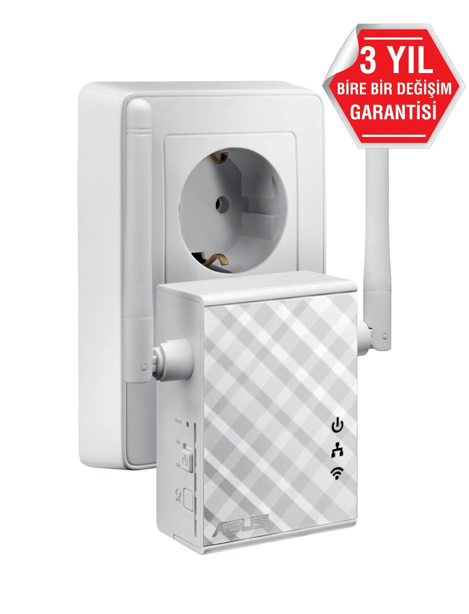 ASUS RP-N12 N300 Roaming Özellikli Evrensel Menzil Arttırıcı / Medya Köprüsü / Access Point