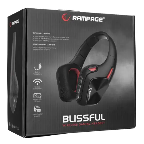 Rampage BLISSFUL RBT-18 Stereo Mikrofonlu Bluetooth Kablosuz Gaming (Oyuncu) Kulaklık