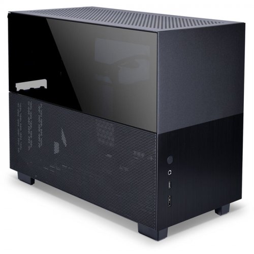 Lian Li Q58 Black Q58X4 PCIe 4.0 Riser Kablolu Mesh Temperli Cam USB Type-C Siyah Mini-ITX Kasa