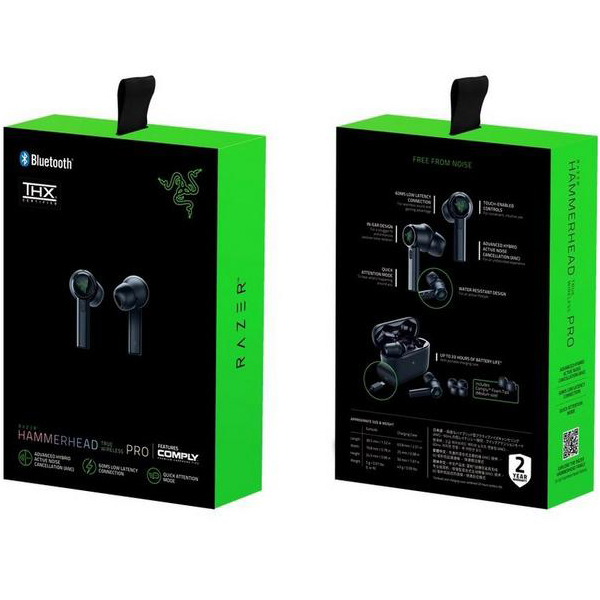 Razer Hammerhead True Wireless Pro RZ12-03440100-R3G1 Mikrofonlu Bluetooth Kablosuz Kulak İçi Gaming (Oyuncu) Kulaklık