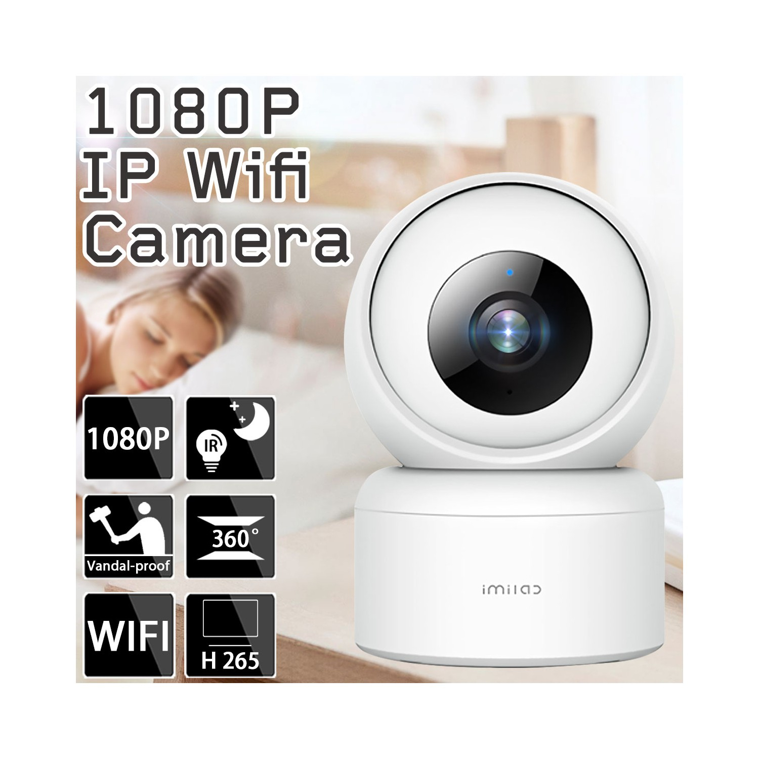 Imilab C20 Basic 360 Derece Gece Görüşlü 1080p 2MP Ev Güvenlik Kamerası