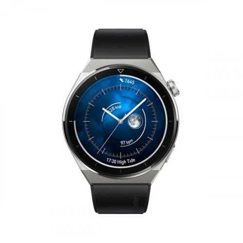 Huawei Watch GT3 Pro 46mm Titanyum Kasa Siyah Kauçuk Kayış - Huawei Türkiye Garantili