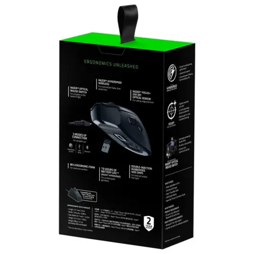 Razer DeathAdder V2 Pro RZ01-03350100-R3G1 20000 DPI 8 Tuş RGB Optik Siyah Kablosuz Gaming (Oyuncu) Mouse