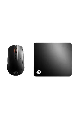 SteelSeries Rival 3 Wireless 62521 Optik 6 Tuş 18000 CPI Kablosuz Mouse + SteelSeries QcK+ Large SSMP63003 Mousepad Bundle