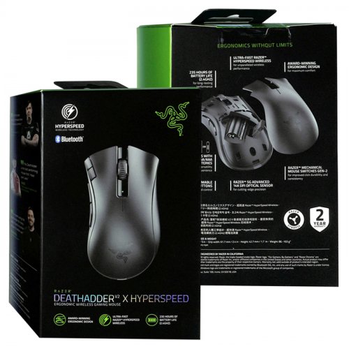 Razer DeathAdder V2 X HyperSpeed RZ01-04130100-R3G1 14000 DPI 7 Tuş Optik Siyah Kablosuz Gaming (Oyuncu) Mouse