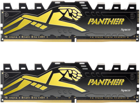 Apacer Panther Black-Gold 32GB (2x16GB) DDR4 3200MHz CL16 Gaming Ram (AH4U32G32C28Y7GAA-2)