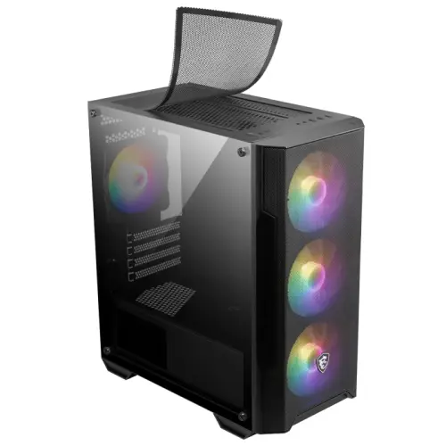 MSI MAG Forge M100A Akrilik Mesh 4x120mm Auto RGB Fan USB 3.2 Micro-ATX Tower Gaming (Oyuncu) Kasa