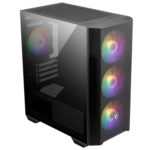 MSI MAG Forge M100R Temperli Cam Mesh 4x120mm ARGB Fan USB 3.2 Micro-ATX Tower Gaming (Oyuncu) Kasa