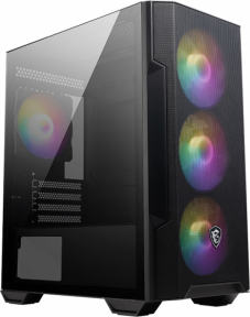 MSI MAG Forge M100R Temperli Cam Mesh 4x120mm ARGB Fan USB 3.2 Siyah Micro-ATX Tower Gaming (Oyuncu) Kasa