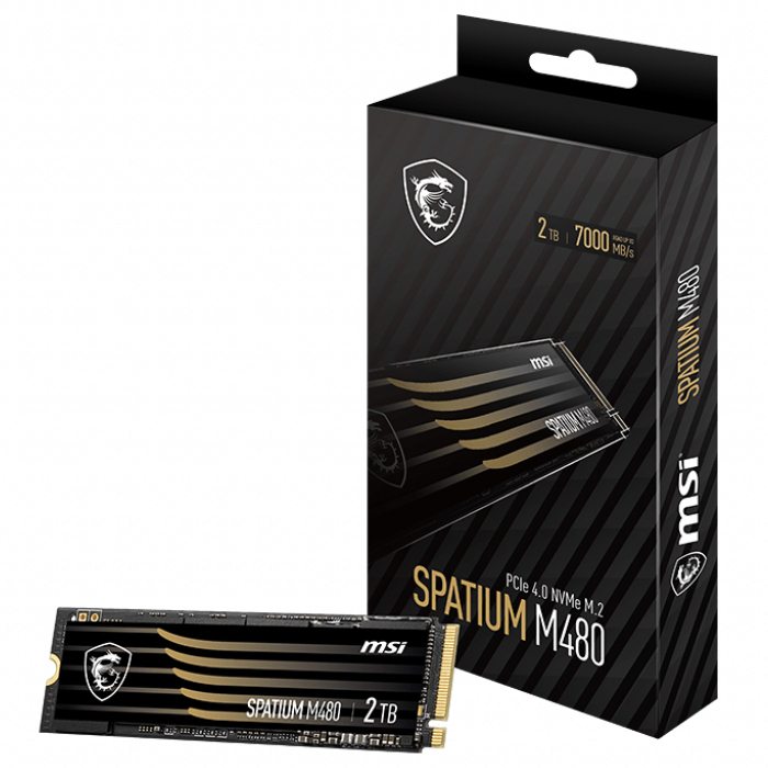 MSI Spatium M480 2TB 7000/6800MB/s PCIe NVMe M.2 SSD Disk