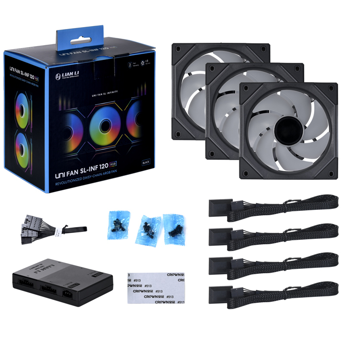 Lian Li UNI FAN SL INFINITY 3x120mm Siyah Kasa Fanı (G99.12SLIN3B.00)