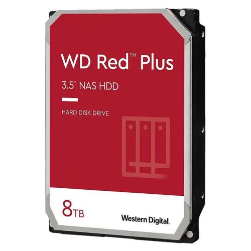 WD Red Plus WD80EFZZ 8TB 5640RPM 128MB 3.5″ SATA 3 NAS Harddisk