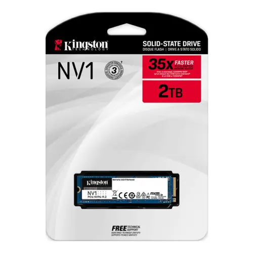 Kingston NV1 SNVS/2000G 2TB 2100/1700MB/s PCIe NVMe M.2 SSD Disk