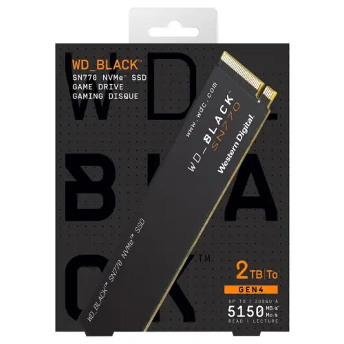 WD Black SN770 WDS200T3X0E 2TB 5150/4850MB/s PCIe NVMe M.2 SSD Disk