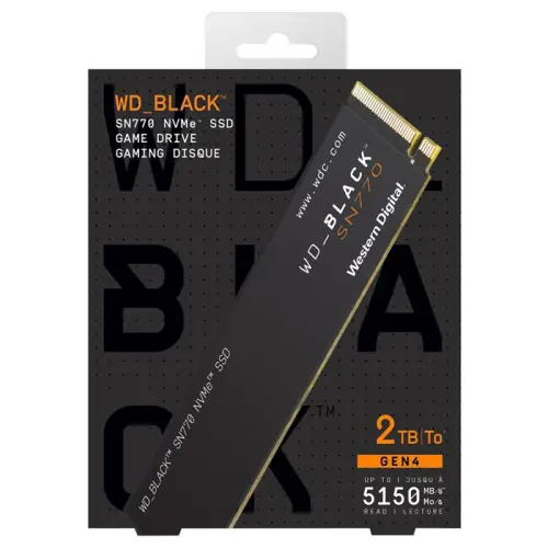 WD Black SN770 WDS200T3X0E 2TB 5150/4850MB/s PCIe NVMe M.2 SSD Disk