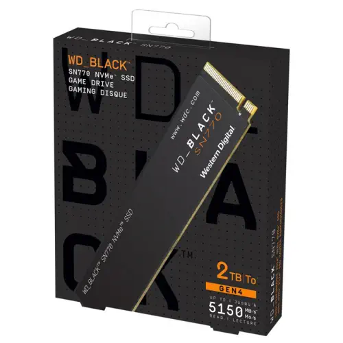 WD Black SN770 WDS200T3X0E 2TB 5150/4850MB/s PCIe NVMe M.2 SSD Disk
