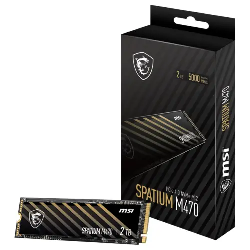 MSI Spatium M470 2TB 5000/4400MB/s PCIe NVMe M.2 SSD Disk