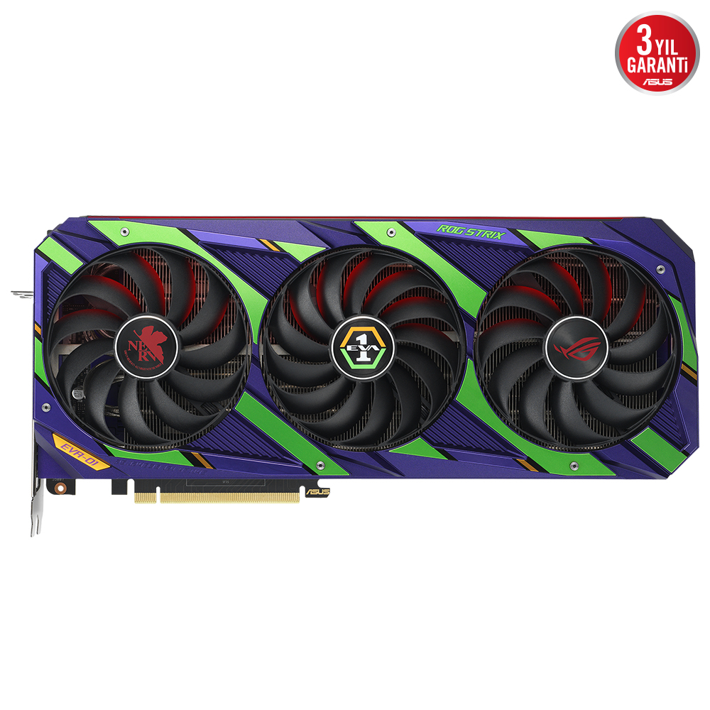 Asus ROG Strix GeForce RTX 3080 OC EVA Edition ROG-STRIX-RTX3080-O12G-EVA 12GB GDDR6X 384Bit DX12 Gaming (Oyuncu) Ekran Kartı