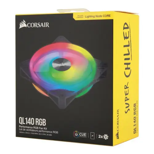 Corsair iCUE QL140 RGB CO-9050100-WW 140mm PWM Siyah 2’li Kasa Fanı