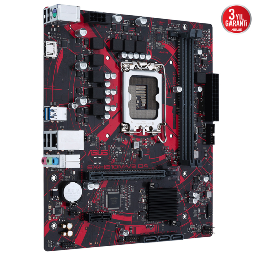 Asus EX-H610M-V3 D4 Intel H610 Soket 1700 DDR4 3200MHz mATX Gaming (Oyuncu) Anakart