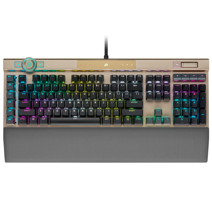 Corsair K100 RGB Midnight Gold CH-912A21A-NA İng Q OPX Optik Mekanik Kablolu Gaming (Oyuncu) Klavye