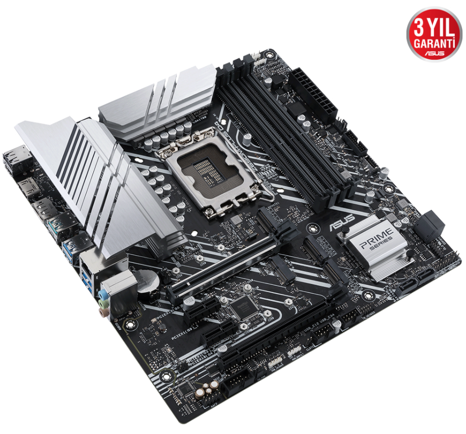 ASUS Prime Z690M-Plus D4 Intel Z690 Soket 1700 DDR4 5333(OC)MHz mATX Gaming (Oyuncu) Anakart