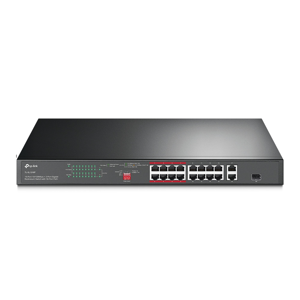 TP-Link TL-SL1218P 16 Port Yönetilemez Switch