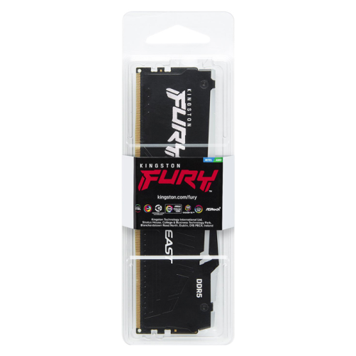 Kingston Fury Beast RGB KF560C40BBA/16 16GB (1x16GB) DDR5 6000MHz CL40 Siyah Gaming RAM (Bellek)