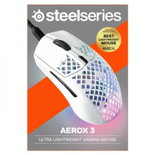 SteelSeries Aerox 3 2022 Edition Snow SSM62603 8500 CPI 6 Tuş RGB Optik Kablolu Gaming (Oyuncu) Mouse