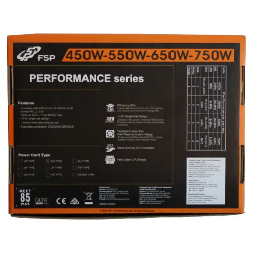 FSP Performance 650W FSP650-51AAC 120mm Fan Power Supply