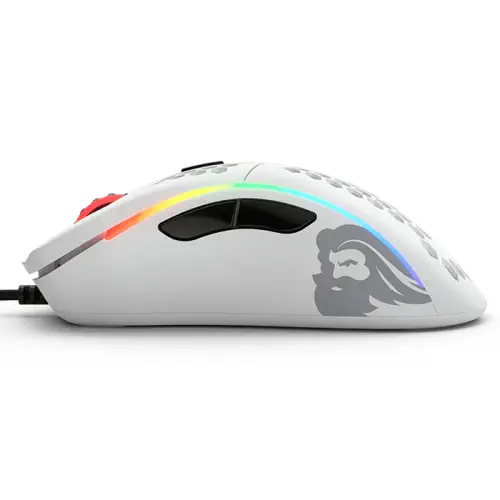 Glorious Model D GLRGD-WHITE 12000 DPI 6 Tuş RGB Optik Mat Beyaz Kablolu Gaming (Oyuncu) Mouse
